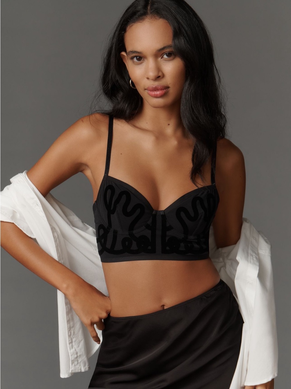 NWT Anthropologie LyreBird Black Corset Top - Small